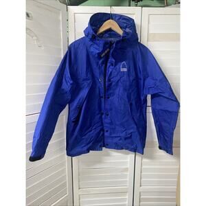 Sierra Designs Rain Jacket Men’s Blue Small Blue Waterproof Hooded Front Zip